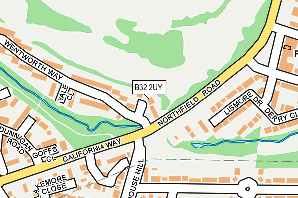 B32 2UY map - OS OpenMap – Local (Ordnance Survey)