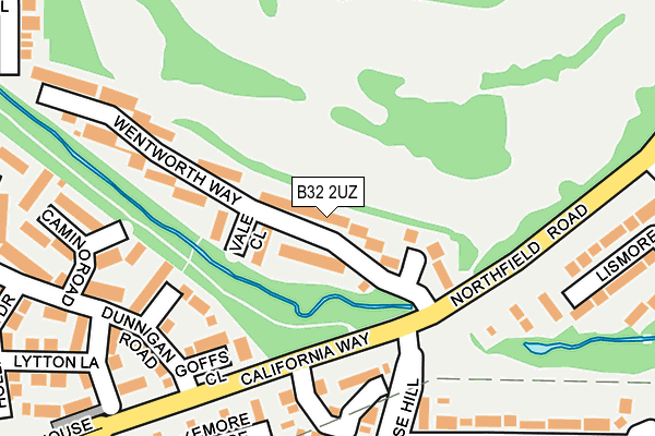 B32 2UZ map - OS OpenMap – Local (Ordnance Survey)