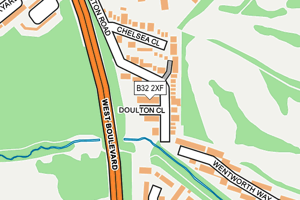 B32 2XF map - OS OpenMap – Local (Ordnance Survey)