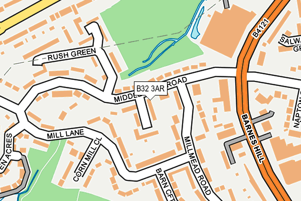 B32 3AR map - OS OpenMap – Local (Ordnance Survey)