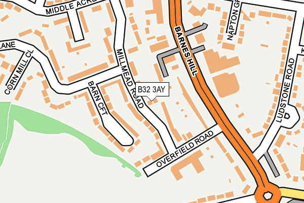 B32 3AY map - OS OpenMap – Local (Ordnance Survey)