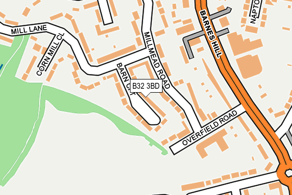 B32 3BD map - OS OpenMap – Local (Ordnance Survey)