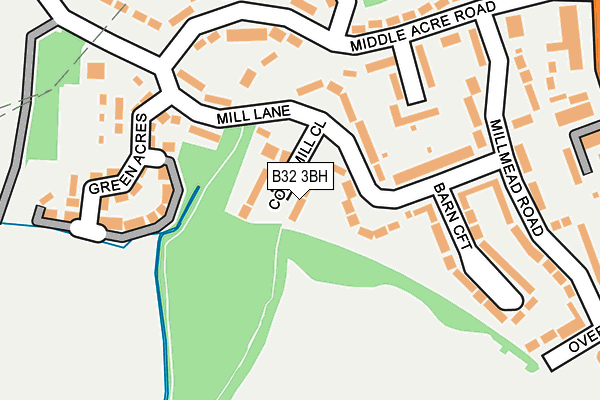 B32 3BH map - OS OpenMap – Local (Ordnance Survey)