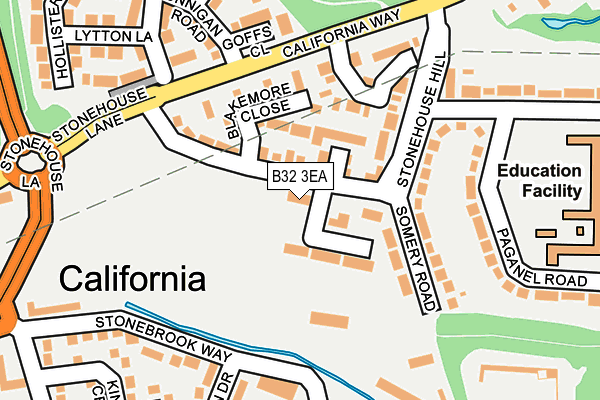 B32 3EA map - OS OpenMap – Local (Ordnance Survey)