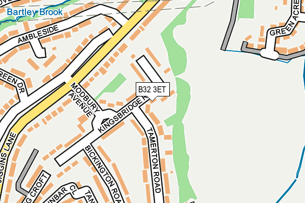 B32 3ET map - OS OpenMap – Local (Ordnance Survey)