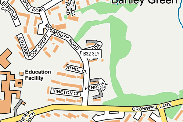 B32 3LY map - OS OpenMap – Local (Ordnance Survey)