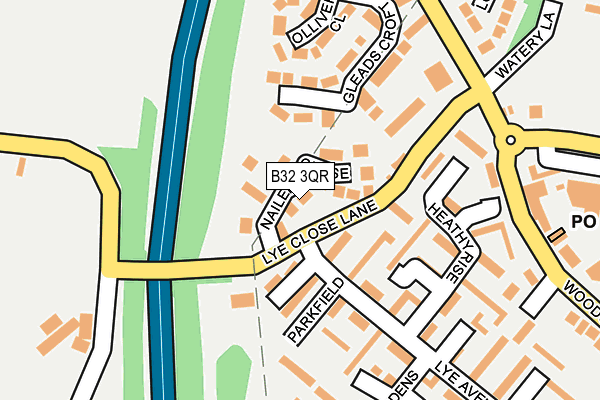 B32 3QR map - OS OpenMap – Local (Ordnance Survey)