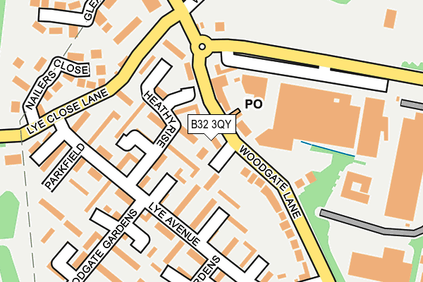 B32 3QY map - OS OpenMap – Local (Ordnance Survey)