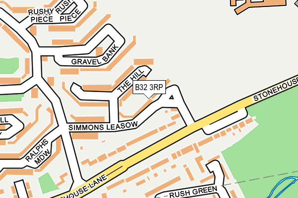 B32 3RP map - OS OpenMap – Local (Ordnance Survey)