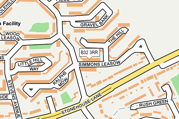 B32 3RR map - OS OpenMap – Local (Ordnance Survey)