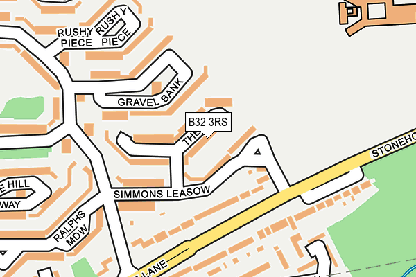 B32 3RS map - OS OpenMap – Local (Ordnance Survey)