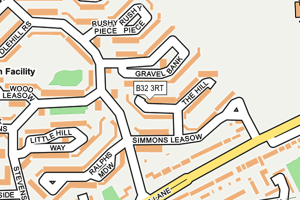 B32 3RT map - OS OpenMap – Local (Ordnance Survey)