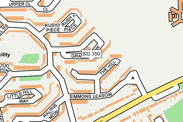 B32 3SG map - OS OpenMap – Local (Ordnance Survey)