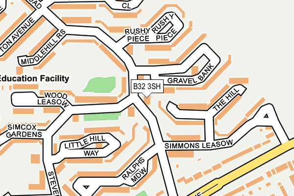 B32 3SH map - OS OpenMap – Local (Ordnance Survey)