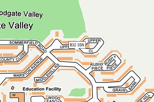 B32 3SN map - OS OpenMap – Local (Ordnance Survey)