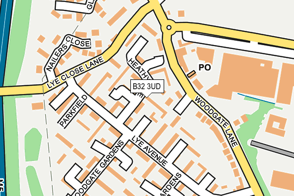 B32 3UD map - OS OpenMap – Local (Ordnance Survey)