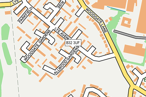 B32 3UF map - OS OpenMap – Local (Ordnance Survey)