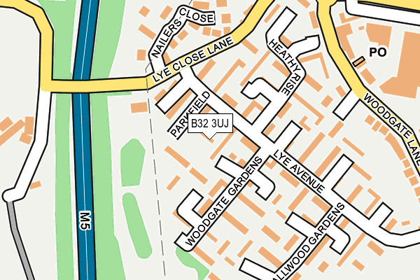 B32 3UJ map - OS OpenMap – Local (Ordnance Survey)