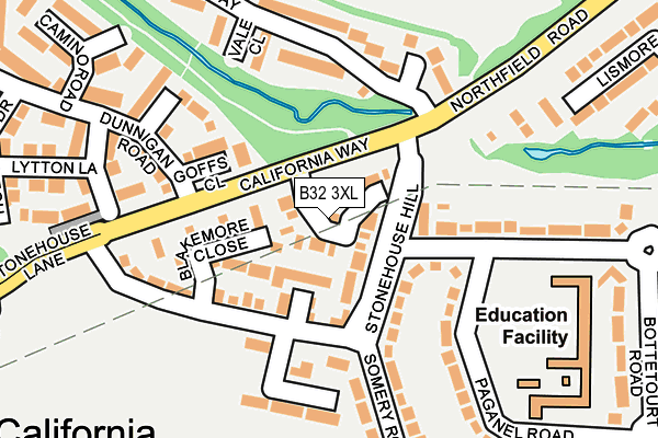 B32 3XL map - OS OpenMap – Local (Ordnance Survey)