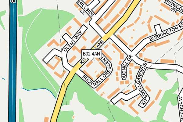 B32 4AN map - OS OpenMap – Local (Ordnance Survey)