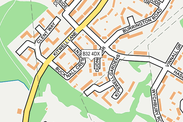 B32 4DX map - OS OpenMap – Local (Ordnance Survey)