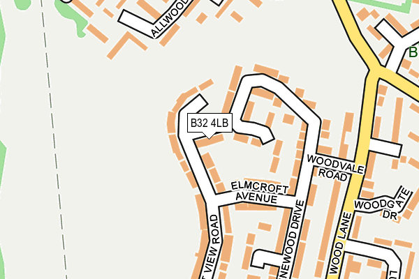 B32 4LB map - OS OpenMap – Local (Ordnance Survey)