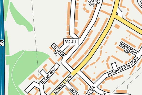 B32 4LL map - OS OpenMap – Local (Ordnance Survey)