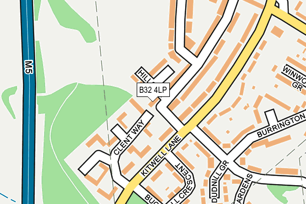 B32 4LP map - OS OpenMap – Local (Ordnance Survey)