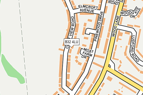 B32 4LU map - OS OpenMap – Local (Ordnance Survey)