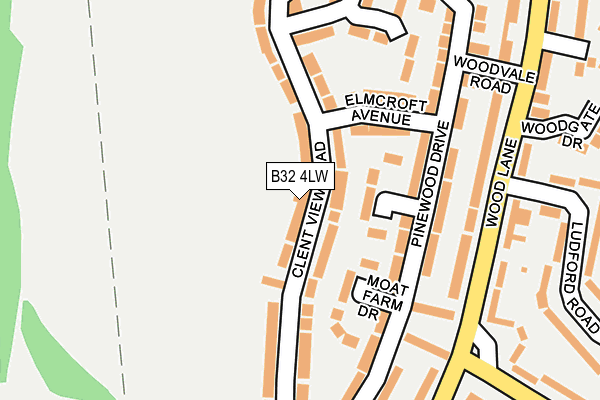 B32 4LW map - OS OpenMap – Local (Ordnance Survey)