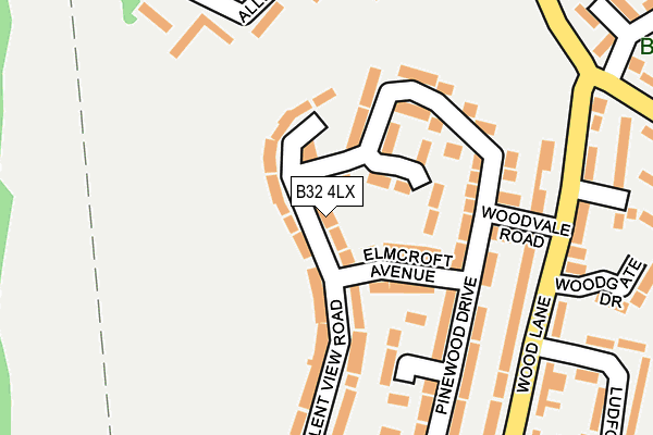 B32 4LX map - OS OpenMap – Local (Ordnance Survey)