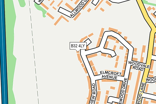 B32 4LY map - OS OpenMap – Local (Ordnance Survey)