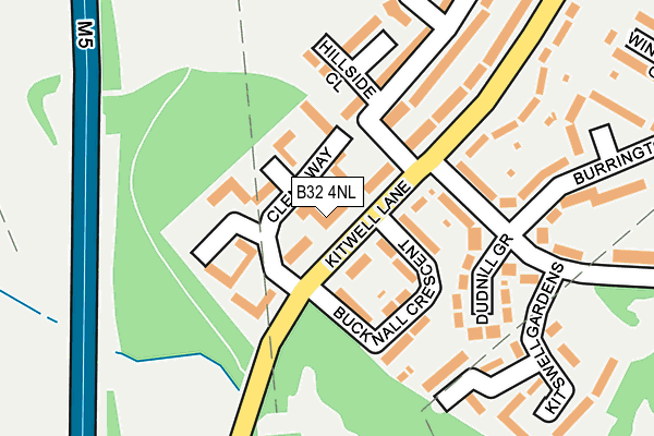 B32 4NL map - OS OpenMap – Local (Ordnance Survey)
