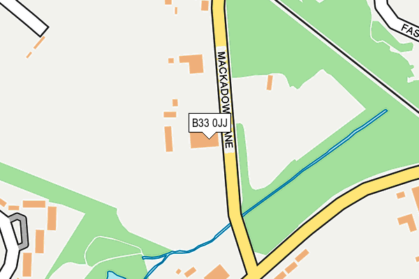 B33 0JJ map - OS OpenMap – Local (Ordnance Survey)