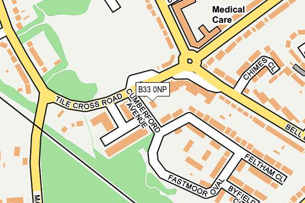 B33 0NP map - OS OpenMap – Local (Ordnance Survey)