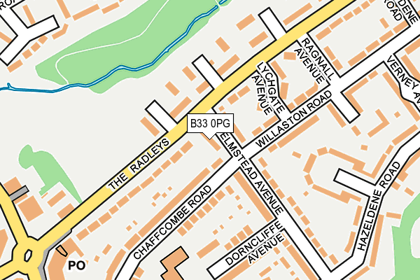 B33 0PG map - OS OpenMap – Local (Ordnance Survey)