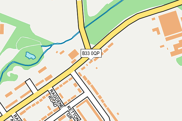 B33 0QP map - OS OpenMap – Local (Ordnance Survey)