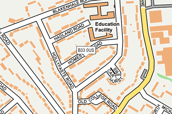 B33 0US map - OS OpenMap – Local (Ordnance Survey)