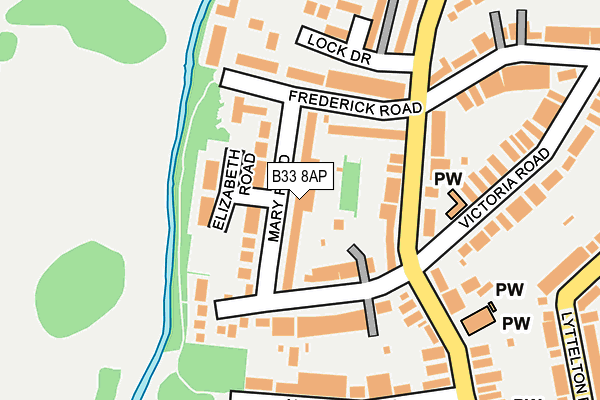 B33 8AP map - OS OpenMap – Local (Ordnance Survey)