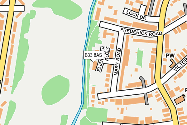 B33 8AS map - OS OpenMap – Local (Ordnance Survey)