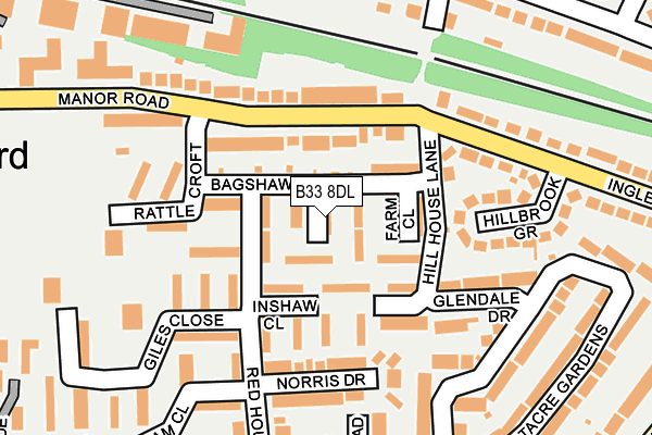 B33 8DL map - OS OpenMap – Local (Ordnance Survey)