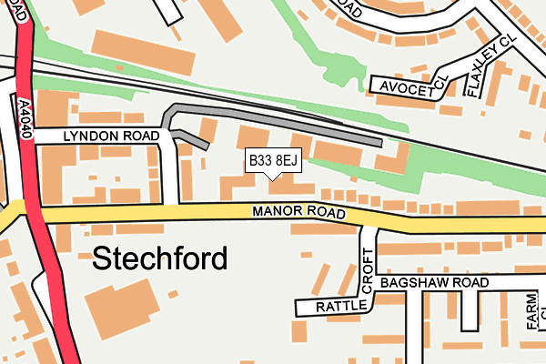 B33 8EJ map - OS OpenMap – Local (Ordnance Survey)