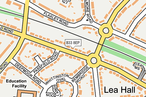 B33 8EP map - OS OpenMap – Local (Ordnance Survey)