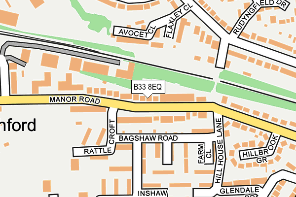 B33 8EQ map - OS OpenMap – Local (Ordnance Survey)