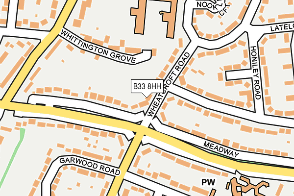 B33 8HH map - OS OpenMap – Local (Ordnance Survey)