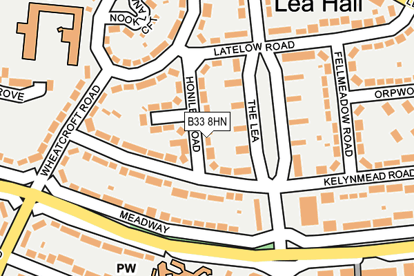 B33 8HN map - OS OpenMap – Local (Ordnance Survey)