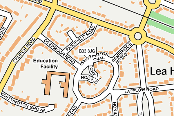B33 8JG map - OS OpenMap – Local (Ordnance Survey)