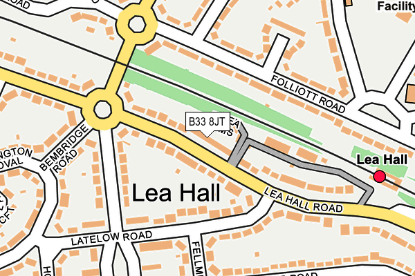 B33 8JT map - OS OpenMap – Local (Ordnance Survey)