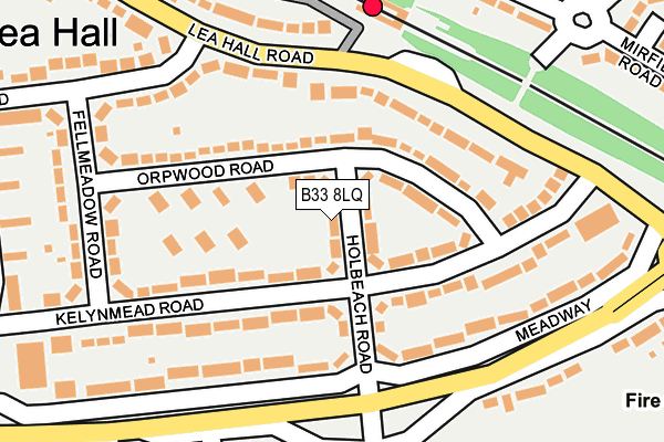 B33 8LQ map - OS OpenMap – Local (Ordnance Survey)