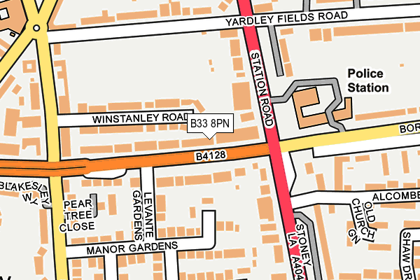 B33 8PN map - OS OpenMap – Local (Ordnance Survey)